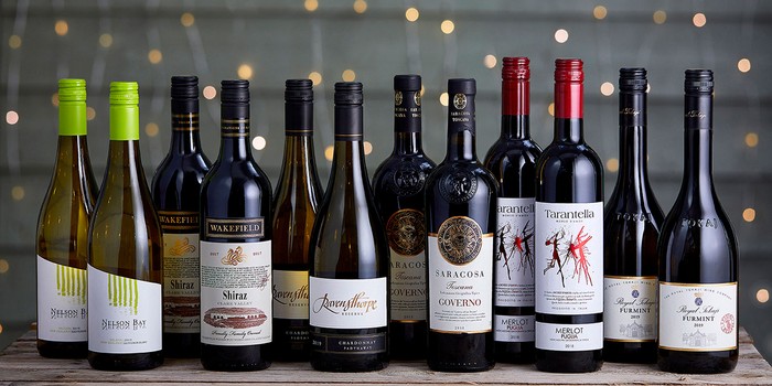 A selection of wine bottles